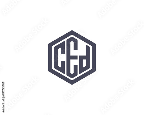 CED logo design vector template. CED photo