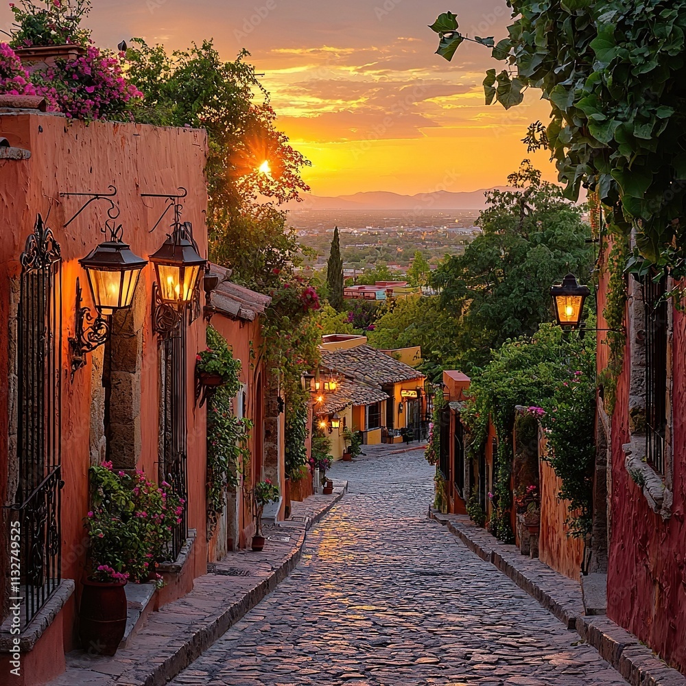 Obraz premium charming streets of san miguel de allende mexican cities