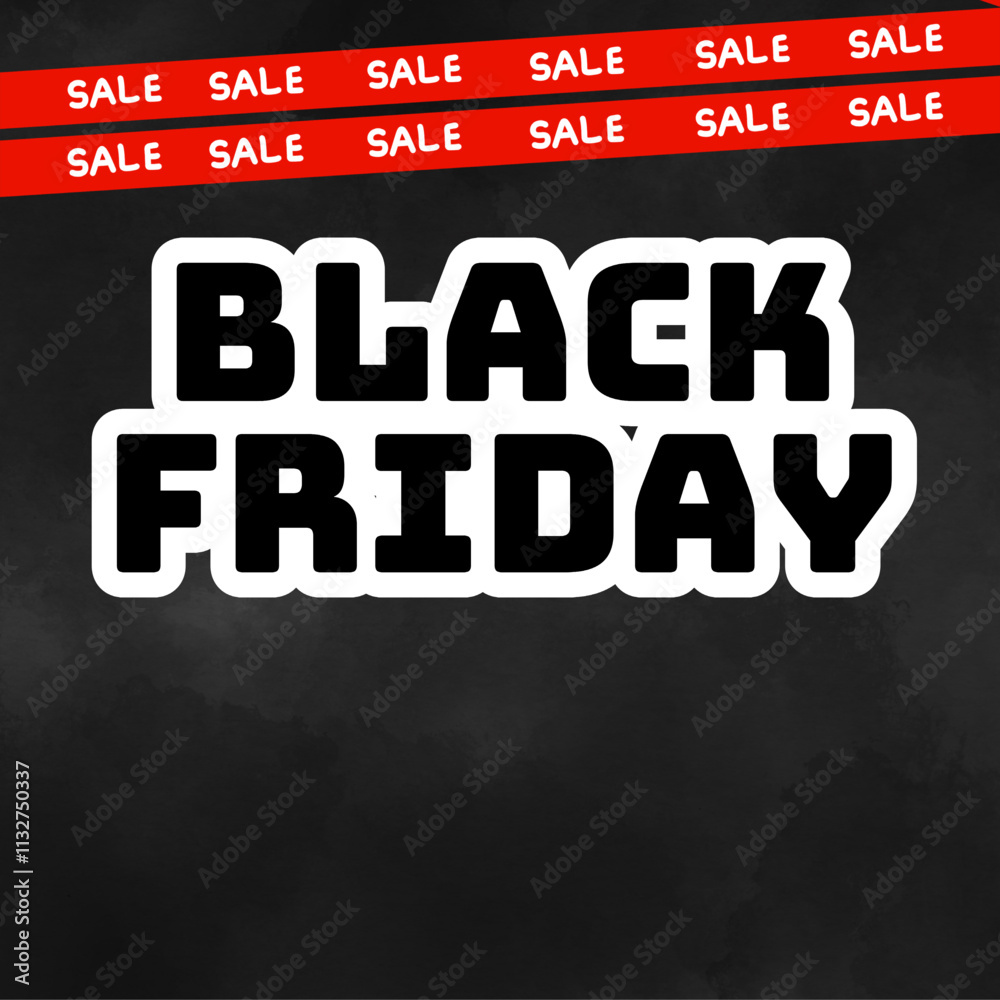 Fototapeta premium Black Friday Sale on black background