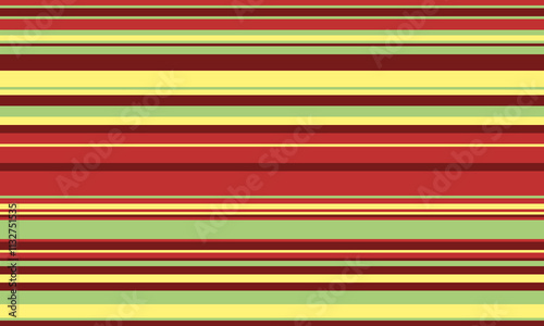 Geometric stripes seamless vector pattern with horizontal lines in varied colours, creating an abstract background. Ideal for textile design, wallpaper, or graphic prints.