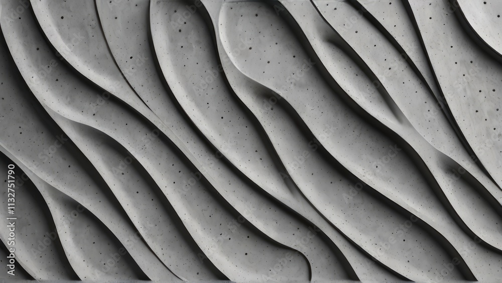 Obraz premium A captivating image of a modern building with a dynamic and abstract concrete facade. Perfect for architecture and design inspiration.