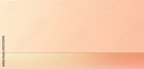 A minimalist smooth gradient soft peach background with a subtle embossed texture, transitioning from peach to pastel pink, and featuring a horizontal strip of rose gold at the bottom.