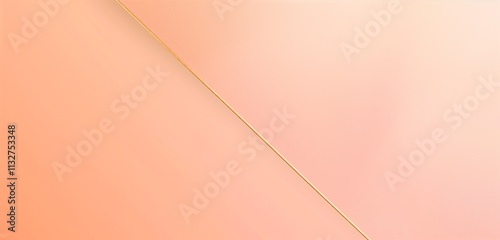 A minimalistic, luxurious smooth gradient soft peach background transitioning from a light coral to a gentle blush, with a single, elegant gold line running diagonally across.