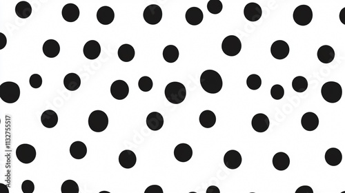 Chic Small Polka Dot Black Seamless Pattern Vector One Sing Design