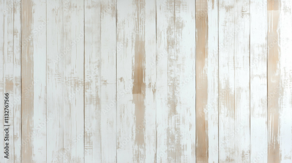 Fototapeta premium Wooden texture background with whitewashed wood panels and rustic finish