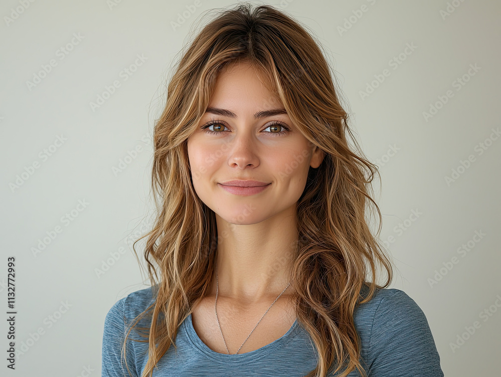 Obraz premium portrait of a woman girl, pretty, nice friendly