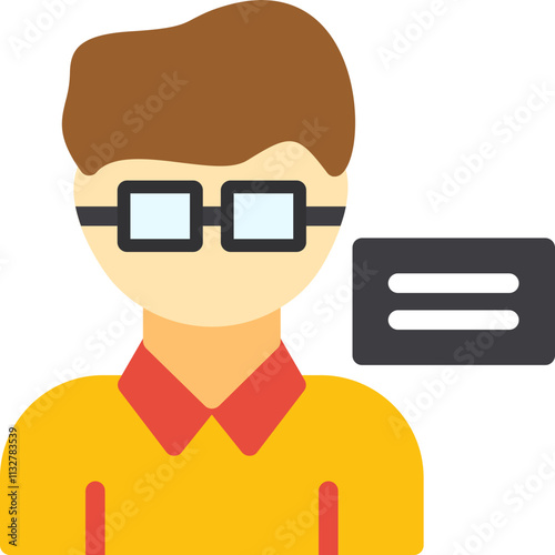 Journalist Glasses Icon