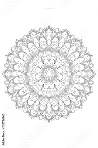Beautiful mandala coloring page for adults stress relive 