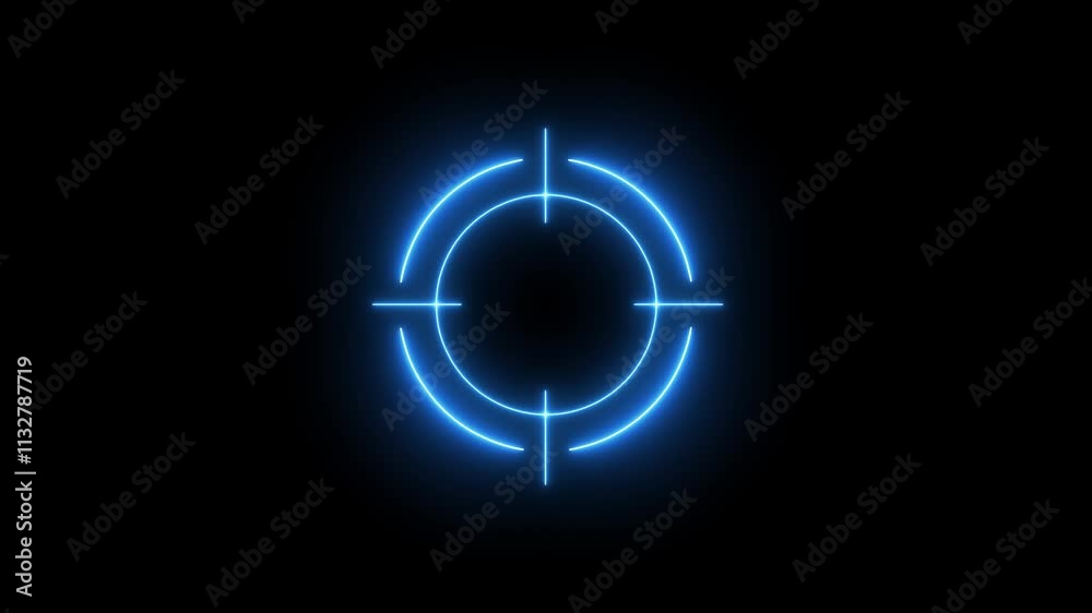 Neon target cross animation, rotation with color blink. Glowing neon aim icon, looped spin. Crosshair, gun aim, hunting, target audience, shoot, Crosshair, gun aim, sniper target, bullseye, hunting Neon target cross animation, rotation with color blink. Glowing neon aim icon, looped spin. Crosshair, gun aim, hunting, target audience, shoot, Crosshair, gun aim, sniper target, bullseye, hunting