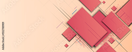 Abstract square geometric background in modern design style