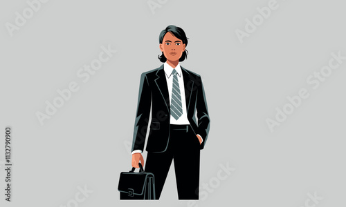woman has a confident and determined expression