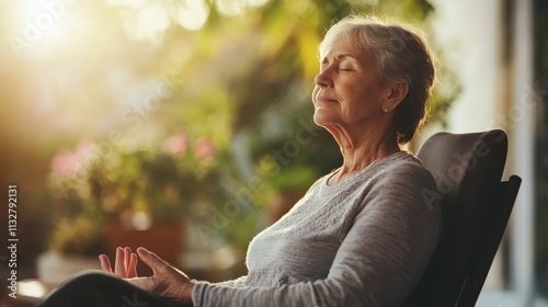 Elderly Woman Doing Chair E...