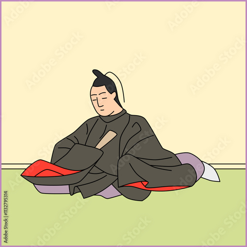 カラー正方形百人一首　源兼昌