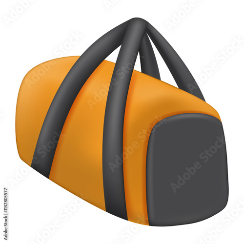 3D Sport bag on white background