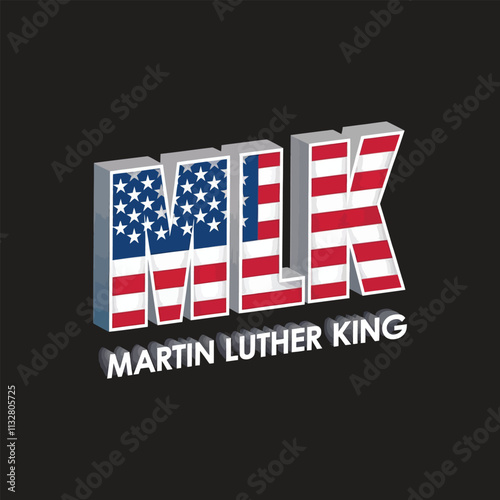 MLK typography t shirt design