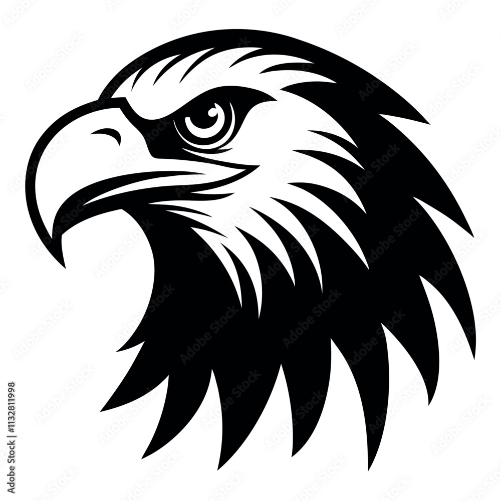 Obraz premium Eagle head vector illustration.