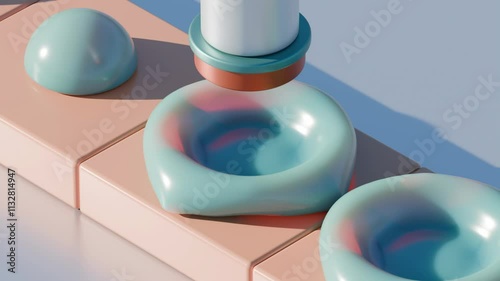 Inflating abstract shape 3D loop