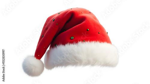 Santa Hat with a Plush White Pom-pom
