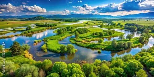 Acarlar's Longoz forest: a lush, biodiverse riverine haven in Sakarya, Turkey. photo