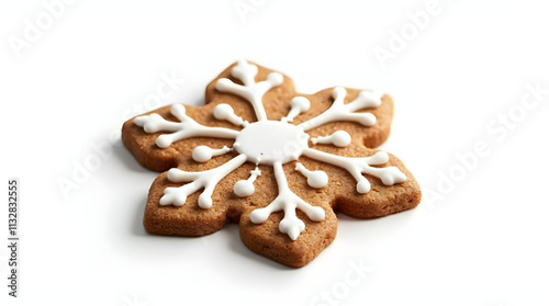 Gingerbread Cookie Shaped Like a Snowflake
