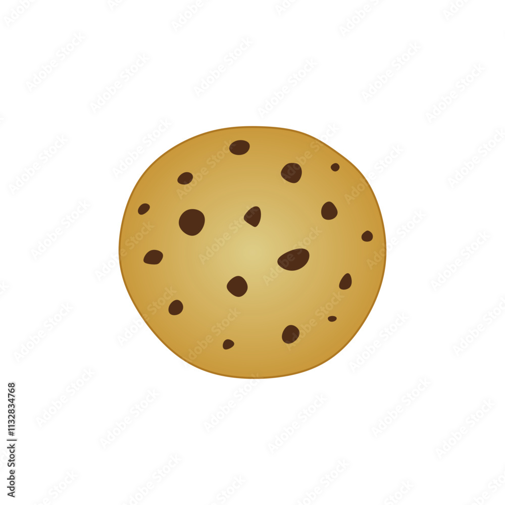 Fototapeta premium chocolate chip cookie isolated vector