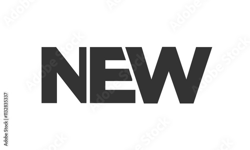 NEW logo design template with strong and modern bold text. Initial based vector logotype featuring simple and minimal typography. Trendy company identity.