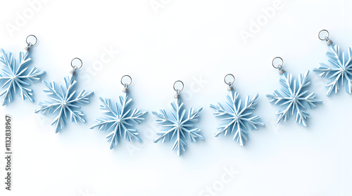 Delicate Snowflake Garland with Icy Details
