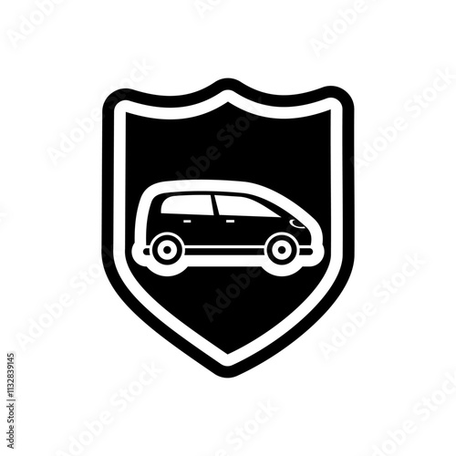 Car Protection logo icon symbol. Car Insurance icon vector