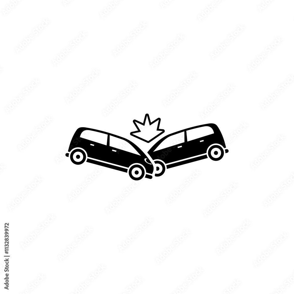 car crash icon. Accident Insurance icon vector car crash icon. Accident Insurance icon vector