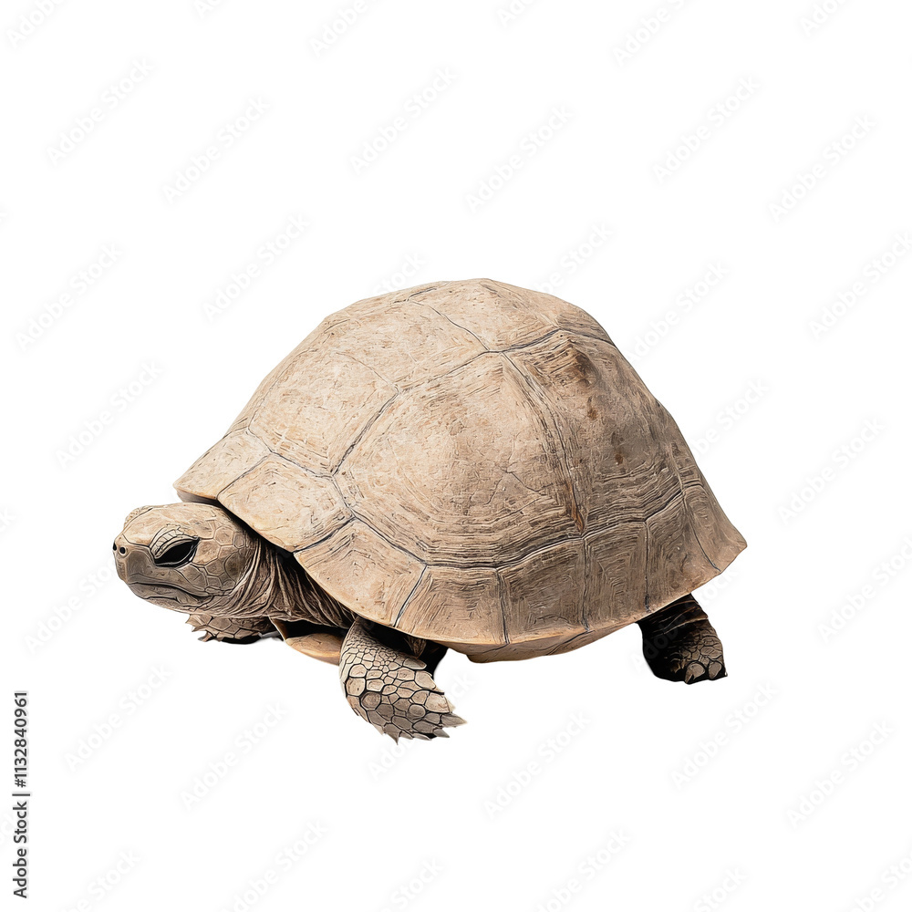 Obraz premium A turtle gracefully retracts into its shell against a solid black background.