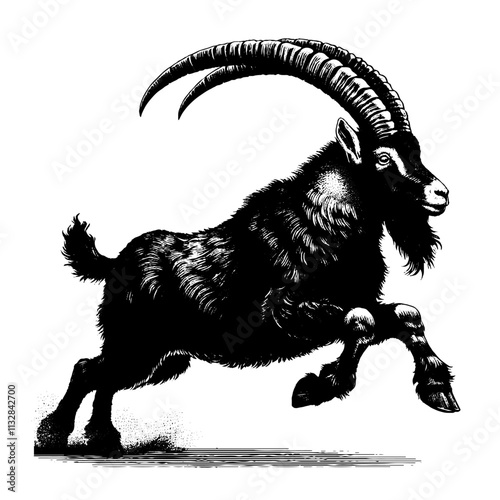 Goat Vector, bezoar ibex goat vector