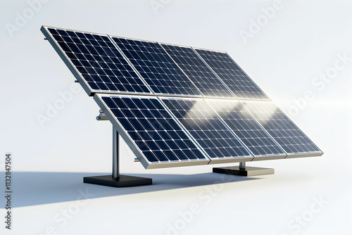 Solar Panel Installation Under Bright Sky for Clean Energy Production and Sustainable Environment
