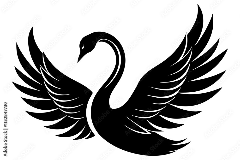 Obraz premium vector black swan