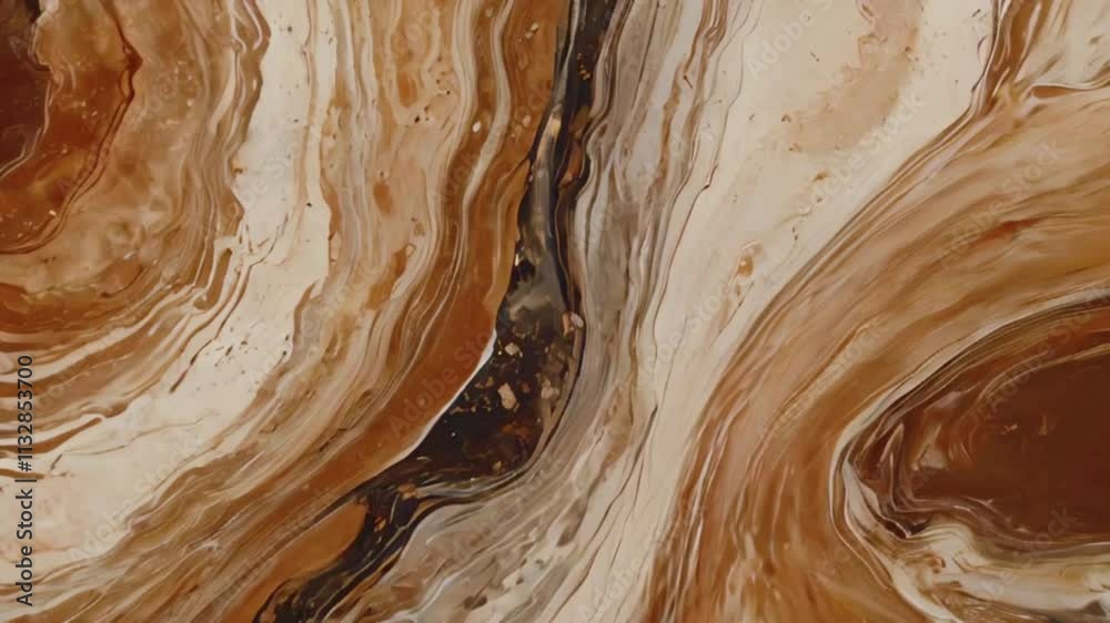 Earth tones abstract backround, marble texture, elegant design with fluid hand drawn art, minimal luxury backdrop graphic, 4k High-Quality Wallpaper Background Animation Video