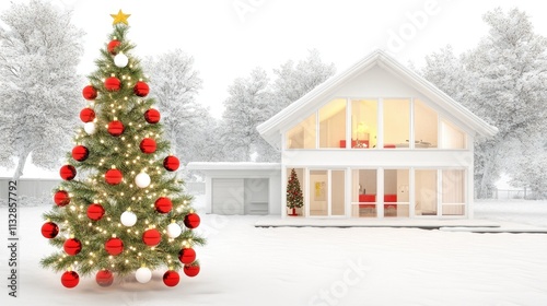 Festive green backdrop featuring golden dust, glittering sparks