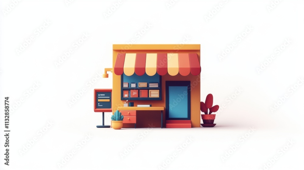 Obraz premium Charming Character Illustrations for Online Shopping: A Vibrant Visual Guide