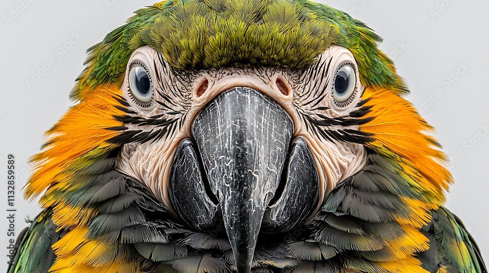 Fototapeta premium Majestic Yellow Collared Macaw Portrait