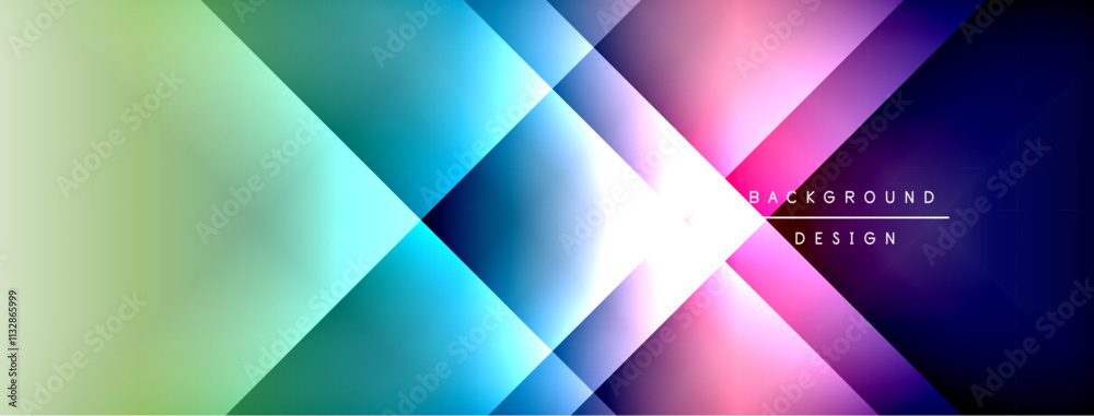 Fototapeta premium Dynamic shadow lines with gradient colors geometric background