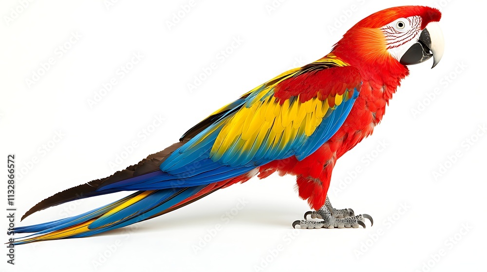 Obraz premium Scarlet Macaw Parrot Bird Colorful Feathers Wildlife Animal