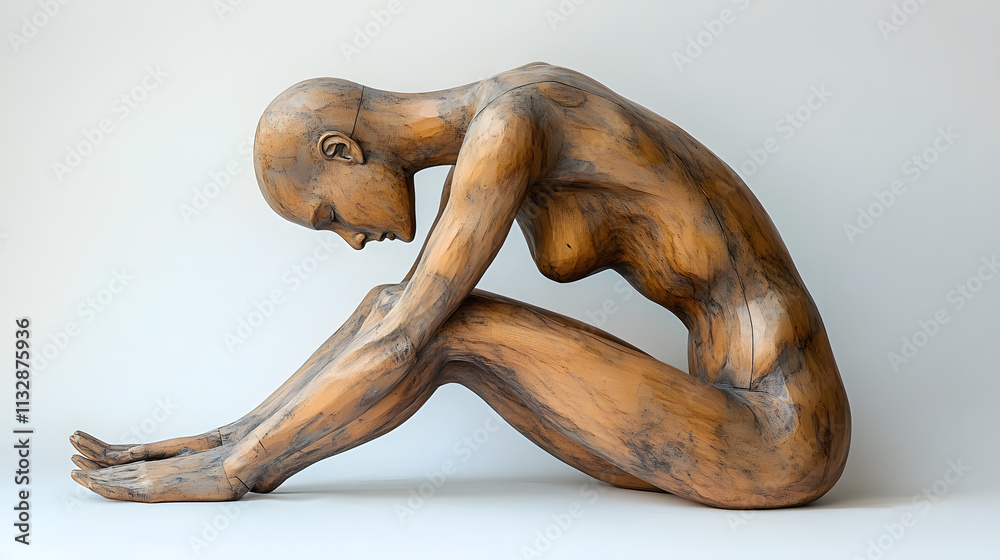 A wooden mannequin with the body of an athletic woman, showcasing a sleek, toned physique, symbolizing strength, fitness, and the human form in a minimalist artistic representation.
A wooden mannequin with the body of an athletic woman, showcasing a sleek, toned physique, symbolizing strength, fitness, and the human form in a minimalist artistic representation.