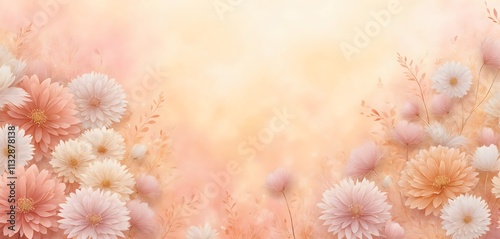 Dreamy Pastel Floral Background