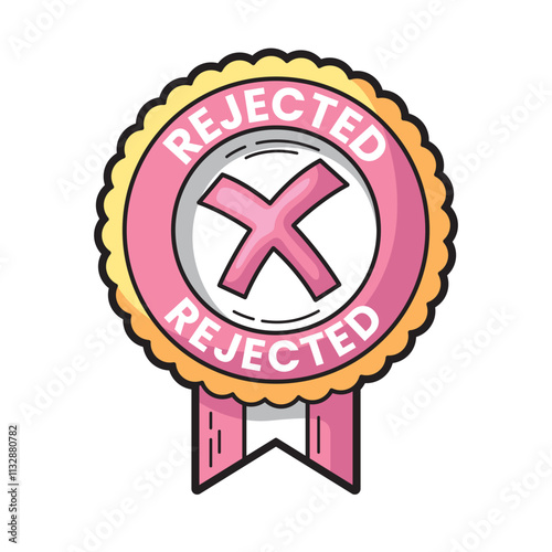 Rejection sign icon. great for indicating disapproval or denial in designs, presentations, or websites. Perfect for rejection messages