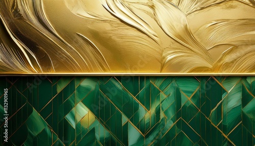 refined gold and green backgrounds serve as exquisite textures and patterns enhancing diverse design projects while infusing sophistication and elegance into creative applications