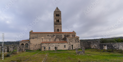 View at the Basilica Holy Trinity of Saccargia, codrongianus sassari