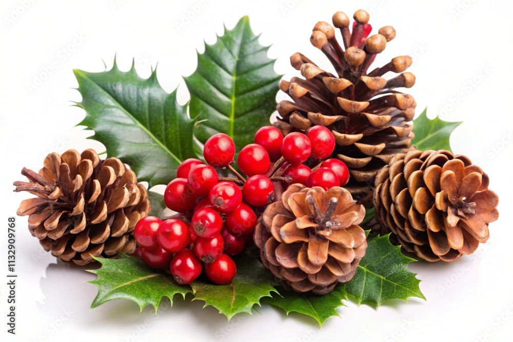 Fototapeta premium christmas decoration isolated on white