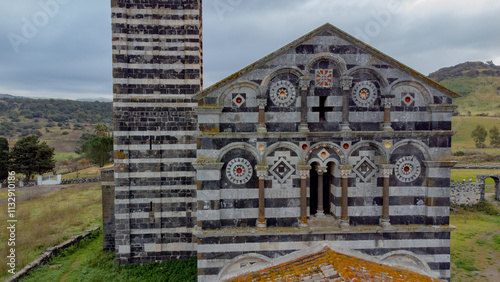 View at the Basilica Holy Trinity of Saccargia, codrongianus sassari