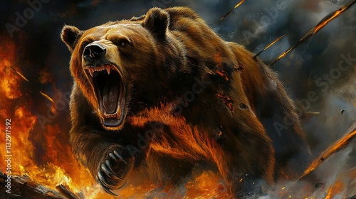 Biblical symbolism of a powerful bear in the book of Daniel.