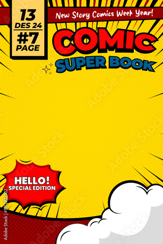 magazine cover book poster template pop art