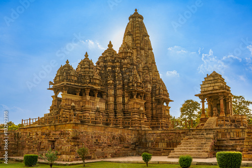 India. Madhya Pradesh state. The Khajuraho Group of Monuments are a group of Hindu and Jain temples. Kandariya Mahadev and Mahadeva Devi Jagadamba temples