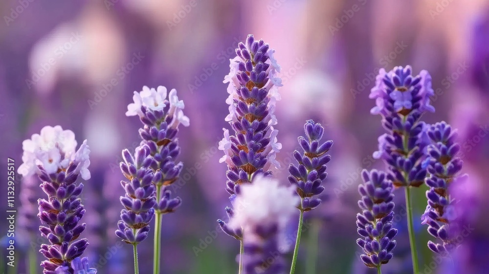 Obraz premium Purple hyacinths blooming on the grassland